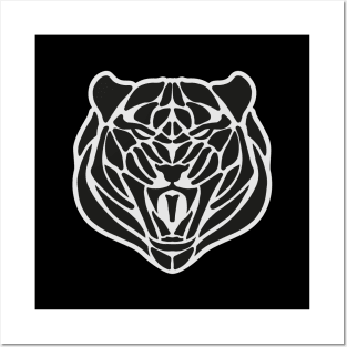 Abstract Tiger Head Posters and Art